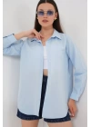 Uzun Kol Basic Gömlek 20279 - Mavi