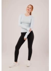 Uzun Kollu Basic Bebe Mavisi Bluz
