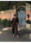 Uzun Kollu Yakalı Gömlek Pantalon Takım- Kahverengi