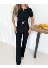 V aksesuarlı ottoman takım siyah s255850