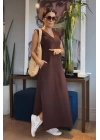 V Yaka Cepli Elbise