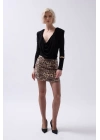 Vatkalı Degaje Yaka Bodysuit