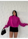 Vatkalı Dökümlü Bluz