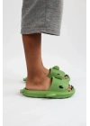 WG500 Köpekbalığı Haki Unisex Tam Ortopedik Terlik Shark Slides