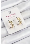 Xuping Çit Halka Model Gold Renk Kadın Küpe