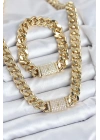 Xuping Gurmet Gold Renk Kolye ve Bileklik Seti