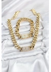 Xuping Gurmet Gold Renk Kolye ve Bileklik Seti