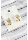 Xuping Zirkon Taşlı Damla Model Gold Renk Kadın Küpe