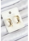 Xuping Zirkon Taşlı Halka Model Gold Renk Kadın Küpe