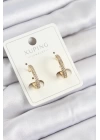 Xuping Zirkon Taşlı I Model Gold Renk Kadın Küpe