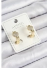 Xuping Zirkon Taşlı Kalp Model Gold Renk Kadın Küpe