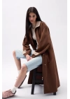 Yaka Detaylı Oversize Trençkot