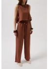 Yandan Bağlamalı Crop Bluz