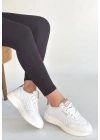 Yejja Beyaz Cilt Bağcıklı Spor Ayakkabı