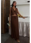Yelek Önden Bağlamalı Uzun Etekli Takım 10192