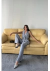 YELEK - PANTOLON TAKIM ÇİLEK KUMAŞ - Gri