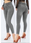 Yüksek Bel Likralı Jean Pantolon 90 Cm
