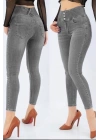 Yüksek Bel Likralı Jean Pantolon 90 Cm