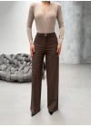 Yüksek Bel Straight Fit Palazzo Pantolon