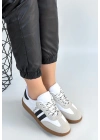 Zerti Beyaz Cilt Bağcıklı Spor Ayakkabı