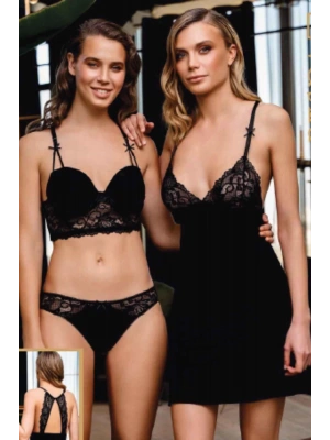 1312 BÜŞRA SÜTYEN KÜLOT KOMBİNEZON TAKIM KADIN