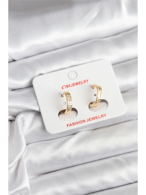 14K Gold Renk Kaplama CM Kadın Küpe