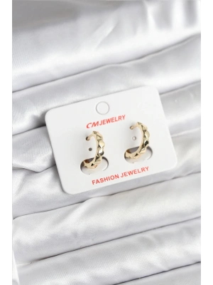 14K Gold Renk Kaplama CM Kadın Küpe