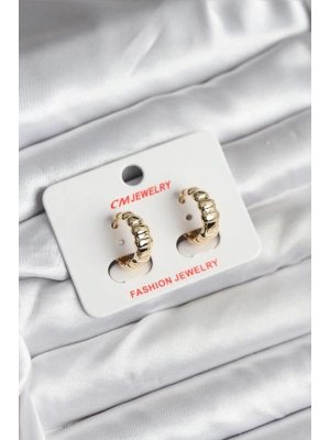 14K Gold Renk Kaplama CM Kadın Küpe