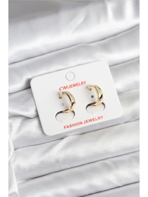 14K Gold Renk Kaplama CM Kadın Küpe