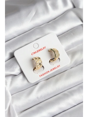 14K Gold Renk Kaplama CM Kadın Küpe