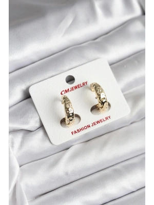 14K Gold Renk Kaplama CM Kadın Küpe