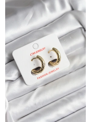 14K Gold Renk Kaplama CM Kadın Küpe