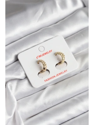 14K Gold Renk Kaplama CM Kadın Küpe