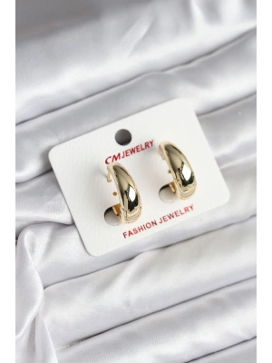 14K Gold Renk Kaplama Halka CM Kadın Küpe