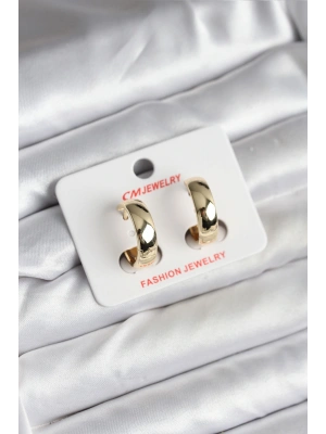 14K Gold Renk Kaplama Halka CM Kadın Küpe