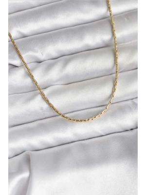14K Gold Renk Kaplama İnce Zincir Model CM Kadın Kolye