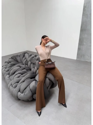 230 Gr Poly Viscose Full Lycra İspanyol Paça Pantolon