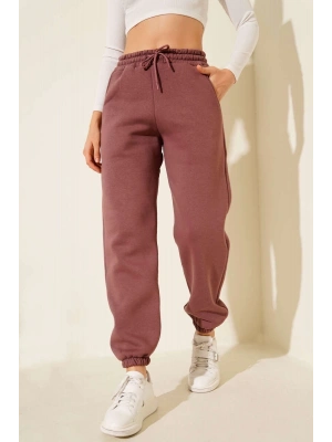 3 iplik şardonlu paça lastikli eşofman tarçın is001