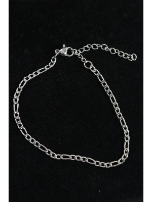 316L Çelik Figaro Model Gümüş Renk Erkek Bileklik