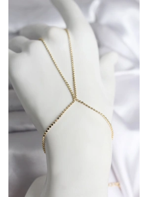 316L Çelik Gold Renk Ezme Zincir Model Kadın Şahmeran