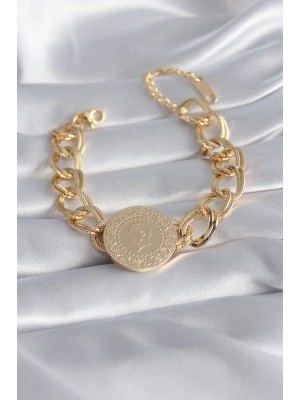 316L Çelik Gold Renk Tam Altın Model Samanyolu Kadın Bileklik