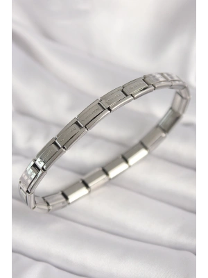 316L Çelik Gümüş Renk İnce Yazılı Nomination Kadın Bileklik