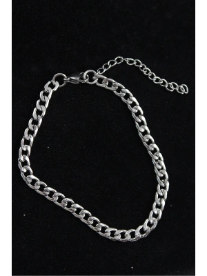 316L Çelik Klasik Model Gümüş Renk Erkek Bileklik