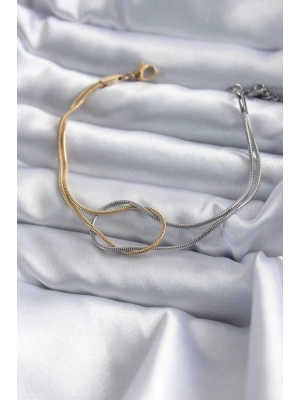 316L Çelik Mix Renk Düğüm Model Kadın Bileklik