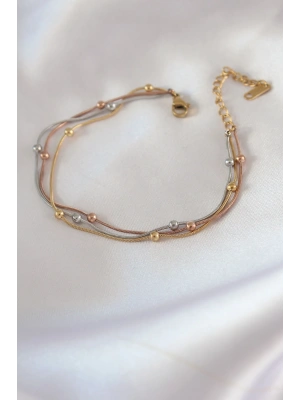 316L Çelik Mix Renk Minimal Toplu Kadın Bileklik