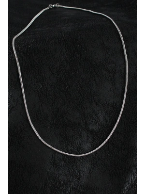 316L Çelik Örme Zincir Model Gümüş Renk Erkek Kolye