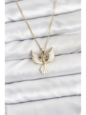 316L Çelik Zincir Gold Renk Anka Kuşu Model Kadın Kolye