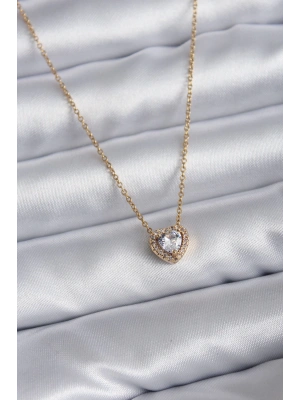 316L Çelik Zincir Gold Renk Charm Kadın Kolye