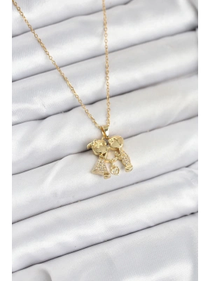 316L Çelik Zincir Gold Renk Erkek Kız Model Kadın Kolye