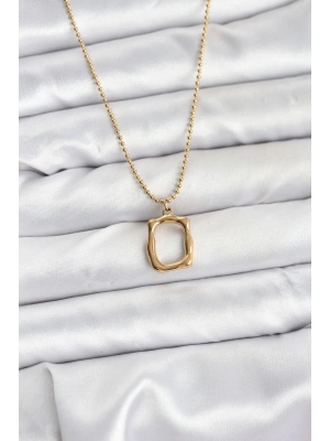 316L Çelik Zincir Gold Renk Model Kadın Kolye